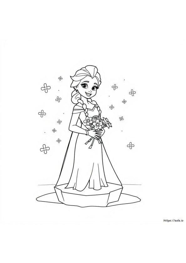 Happy Birthday Elsa Coloring Pages