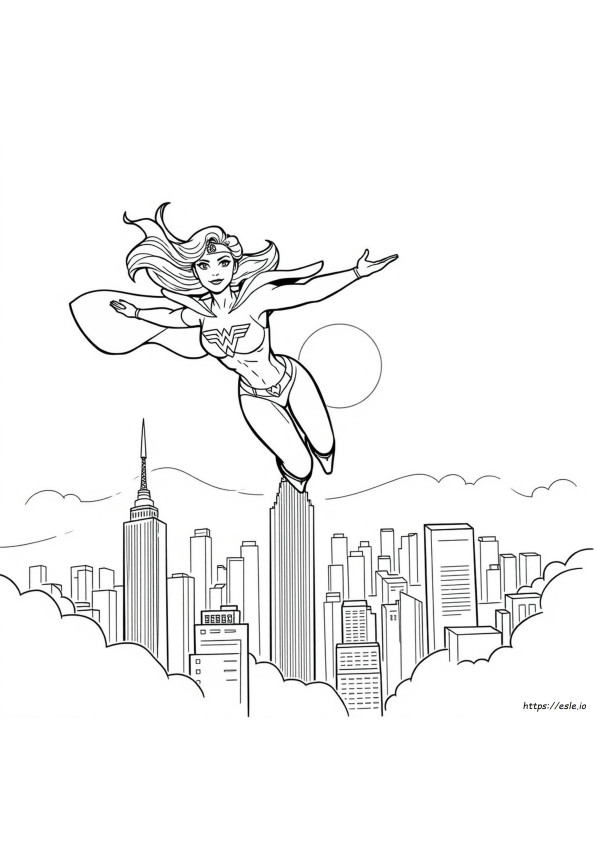 Superwoman Coloring Page