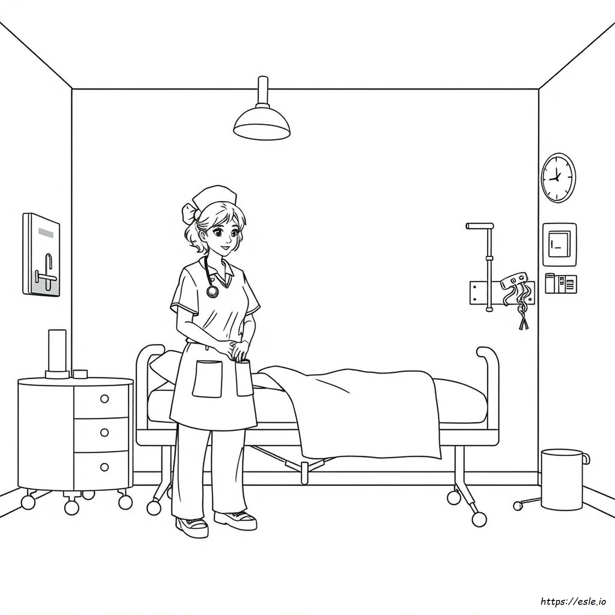 Coloring Pages Of Nurses - Free Printable Page