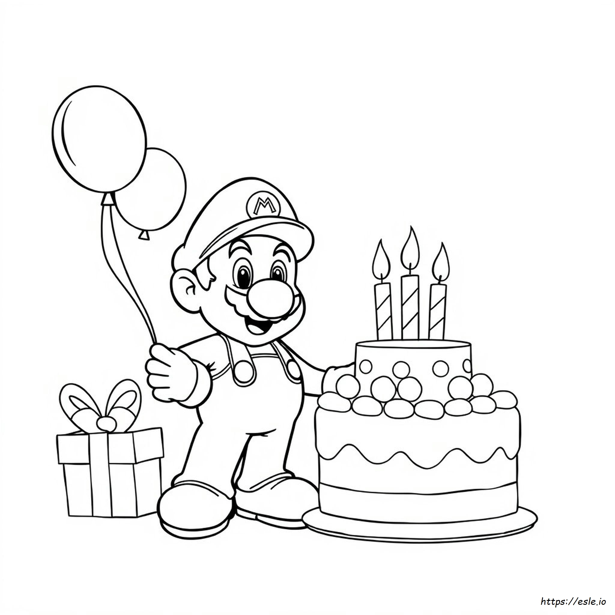 Kolorowanka Urodzinowa Super Mario