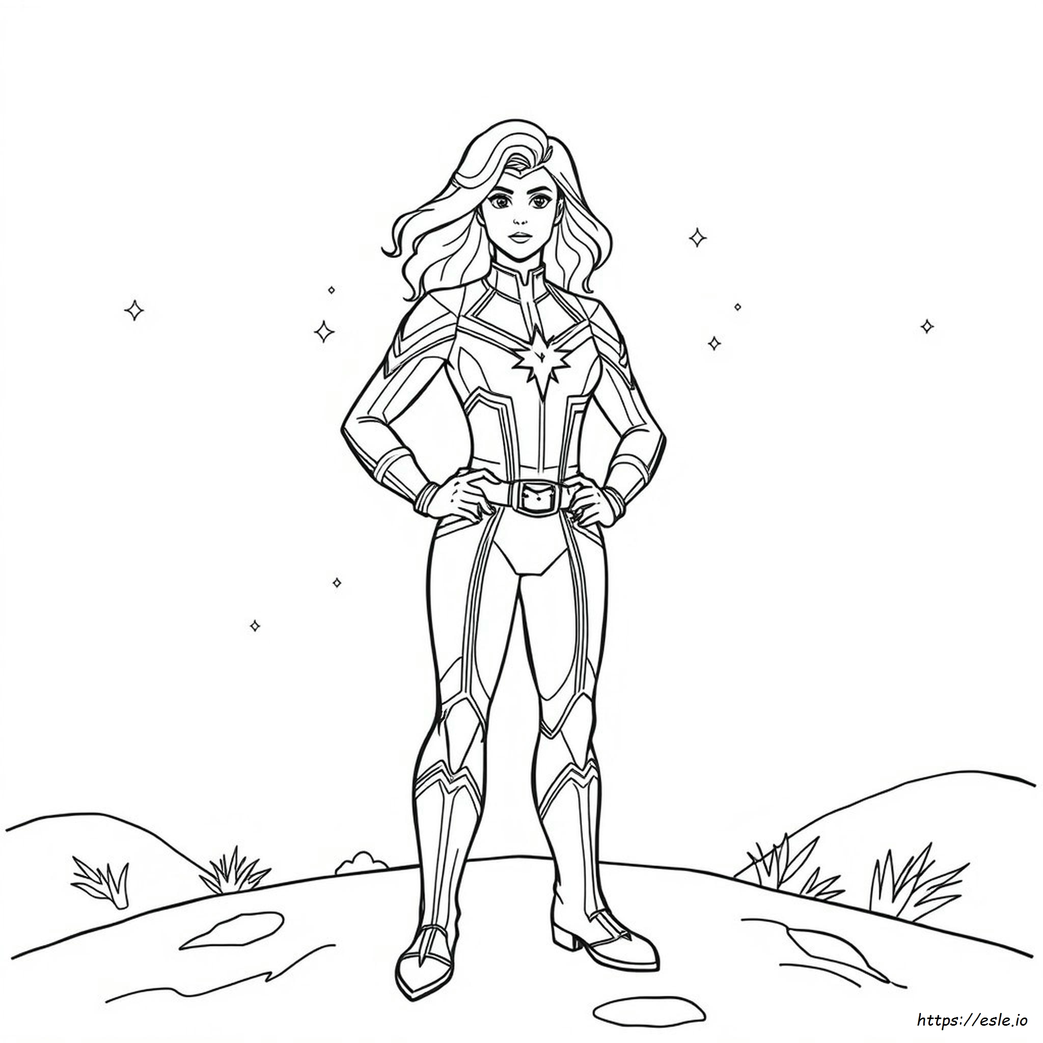 Captain Marvel Coloring Pages Printable