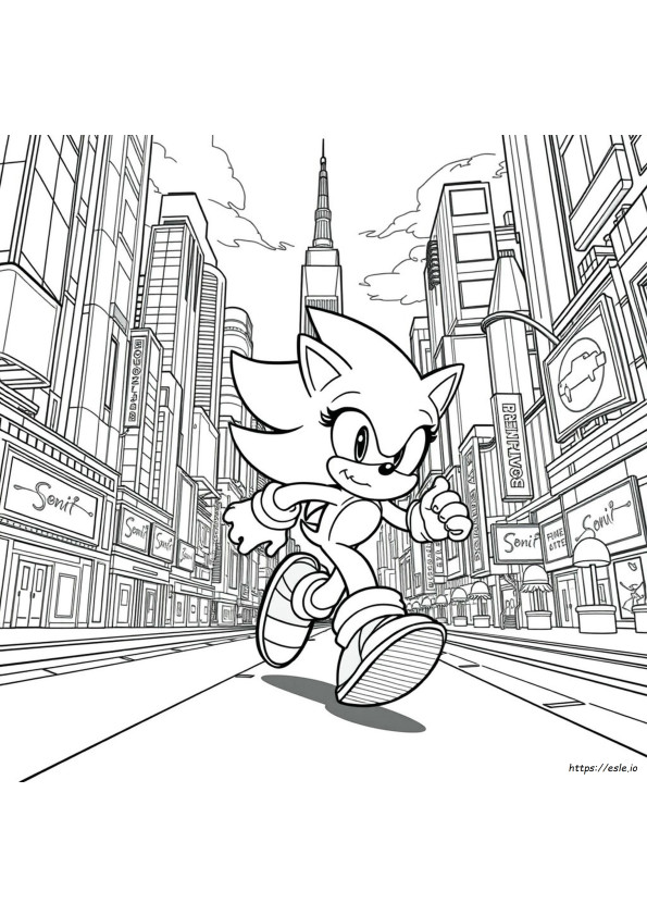 Realistic Sonic Coloring Pages