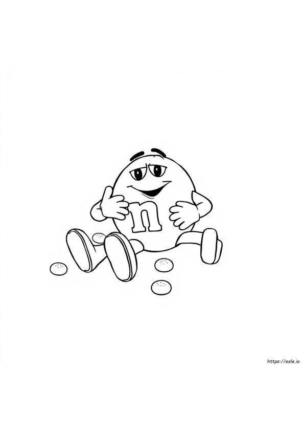 Coloriage M&M Vert