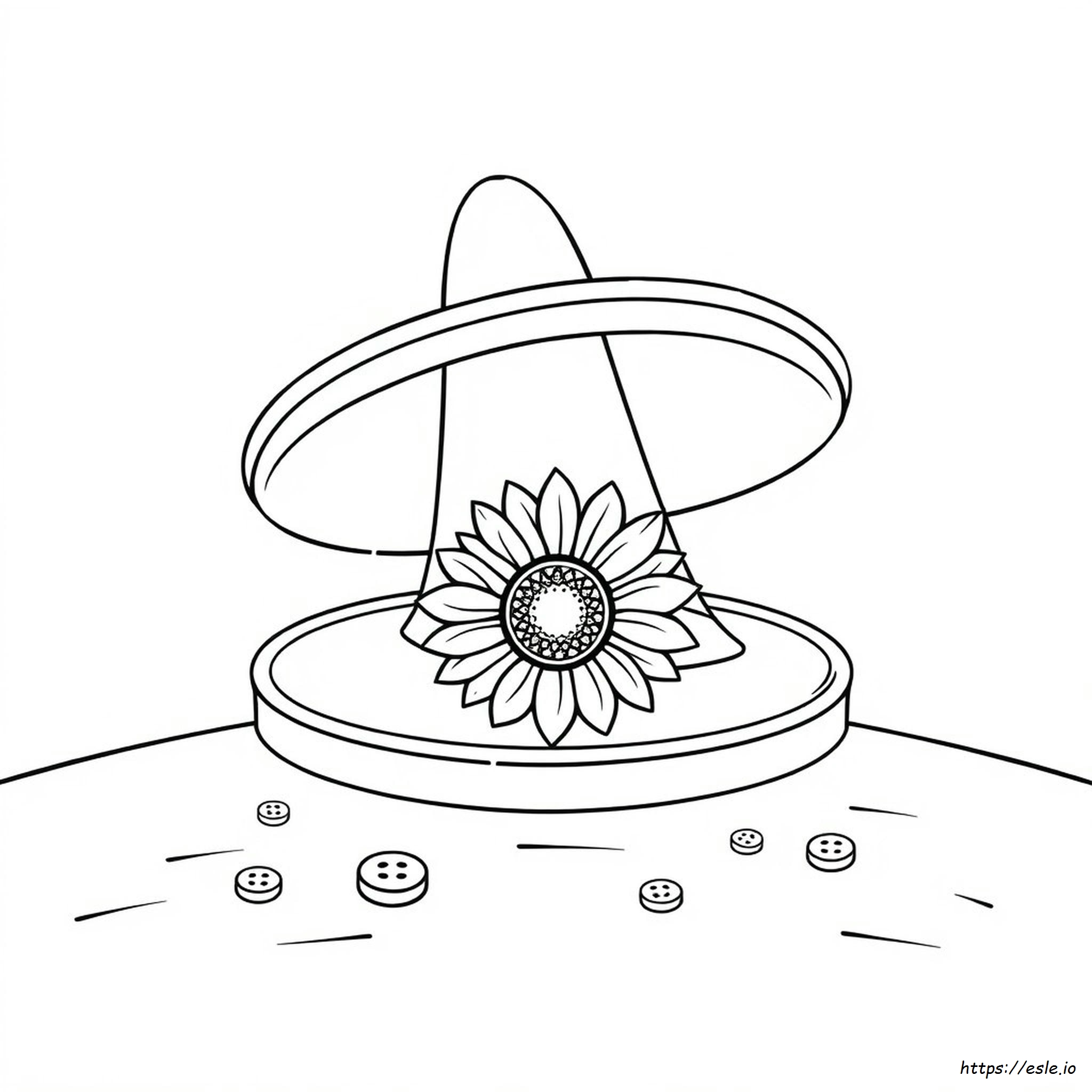 Sombrero Coloring Page - Free Printable