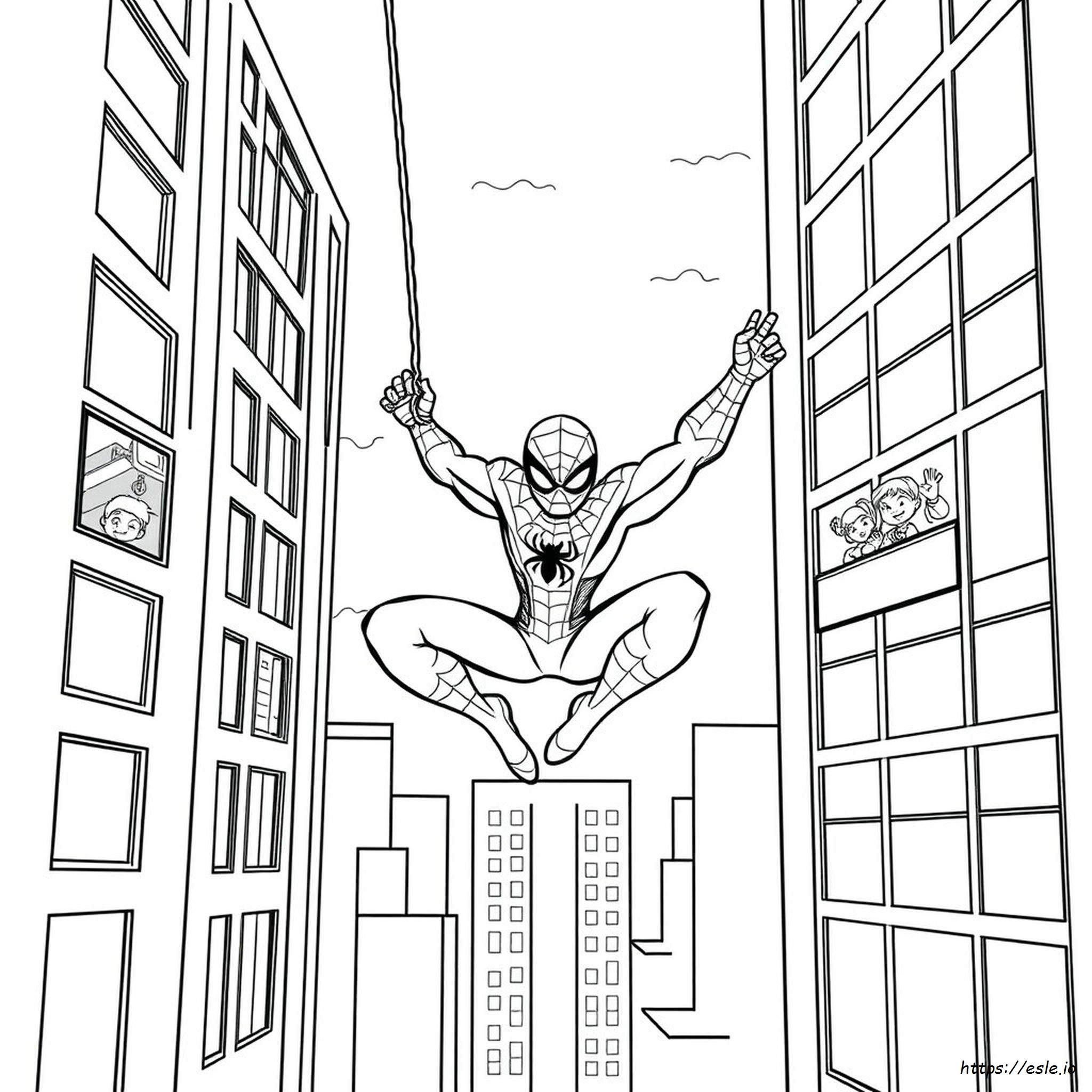 Gambar Mewarnai Spidey Untuk Anak-Anak