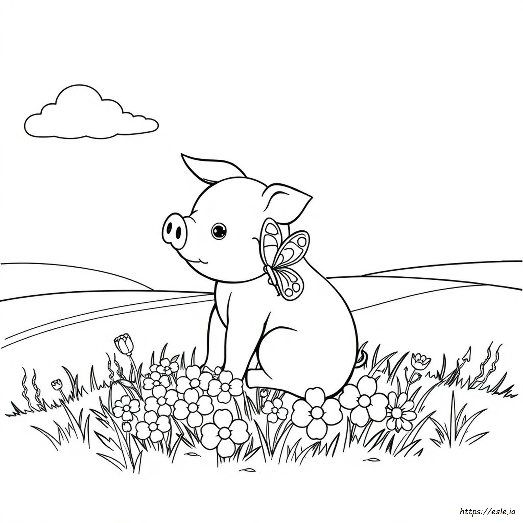 Piggy Colouring Pages