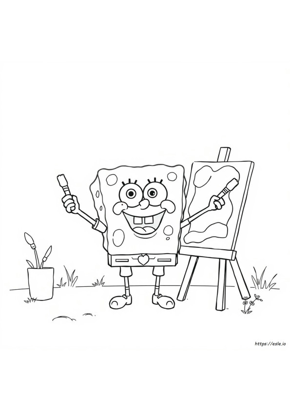 SpongeBobのぬりえ