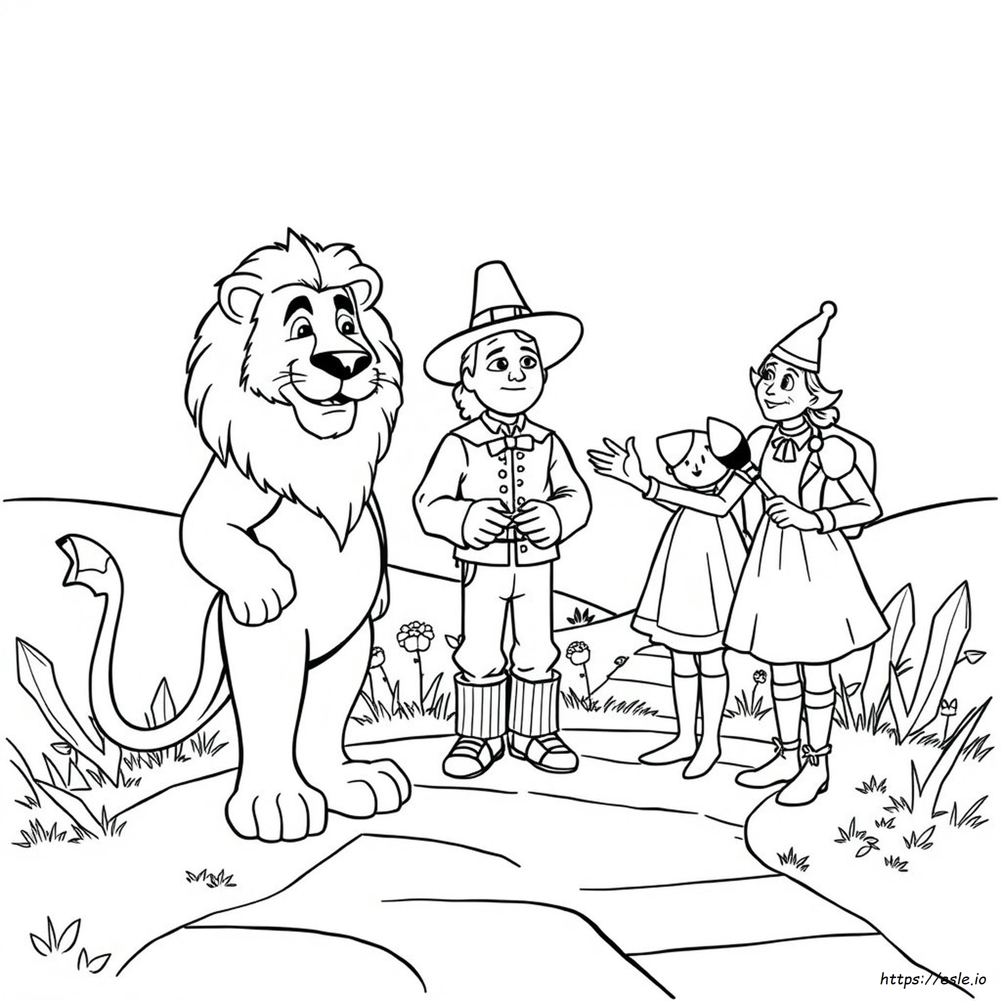 Wizard Of Oz Lion Coloring Page