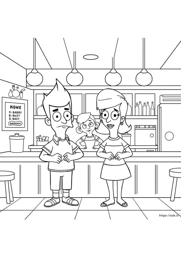 Bob Burger Imádnivaló Színező