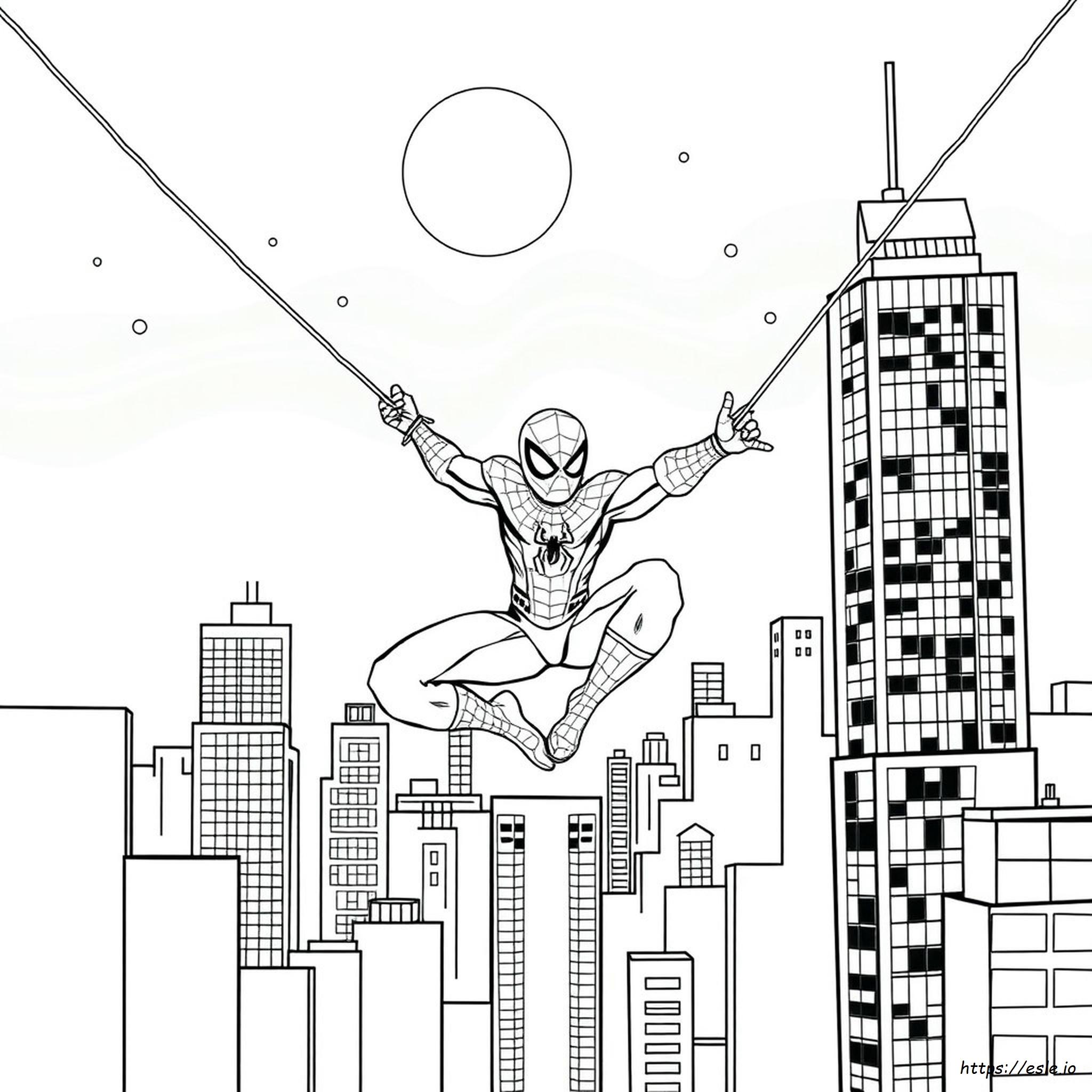 Gambar Spiderman Hitam Putih Untuk Mewarnai - Gratis