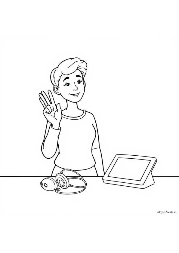 Deaf Coloring Pages