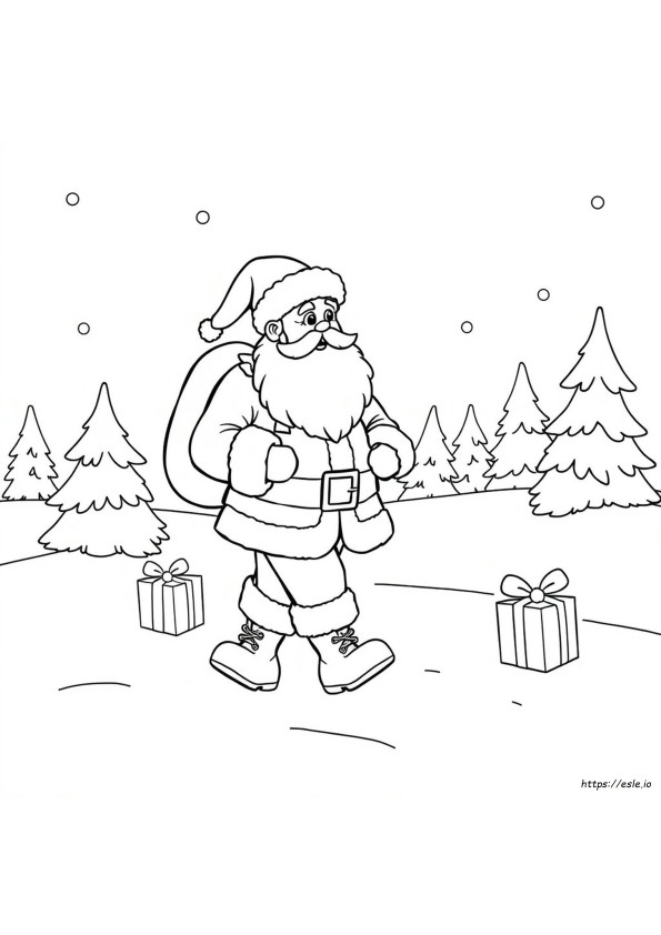 Weihnachtsmann Stiefel Ausmalbilder