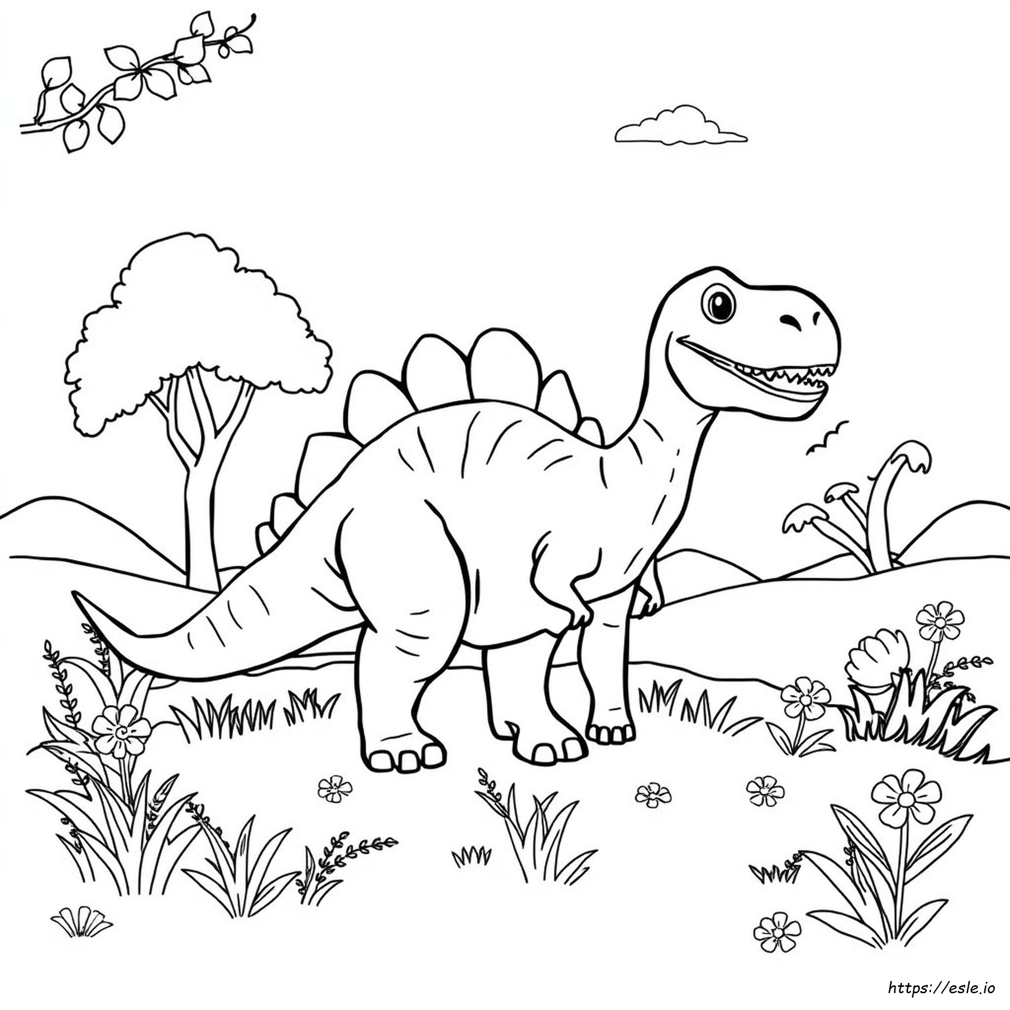 Dinosaurus Gambar Mewarnai Gratis Untuk Anak