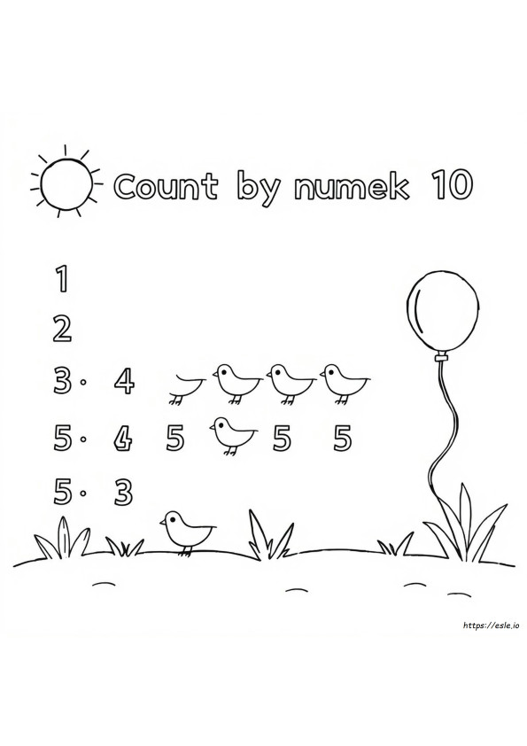 Count By Number Coloring Pages