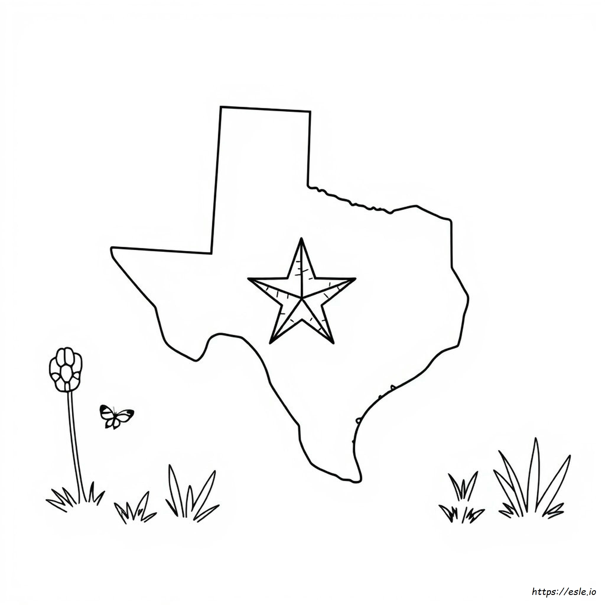 Free Printable Texas Coloring Page