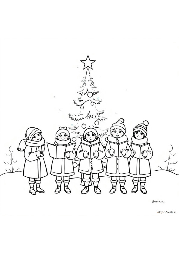 Carolers Coloring Pages