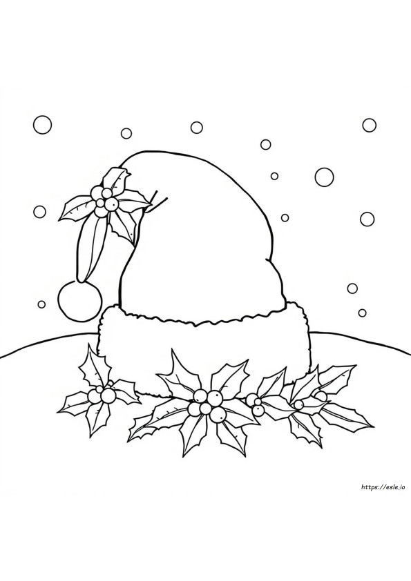 Cappello Di Natale Da Colorare