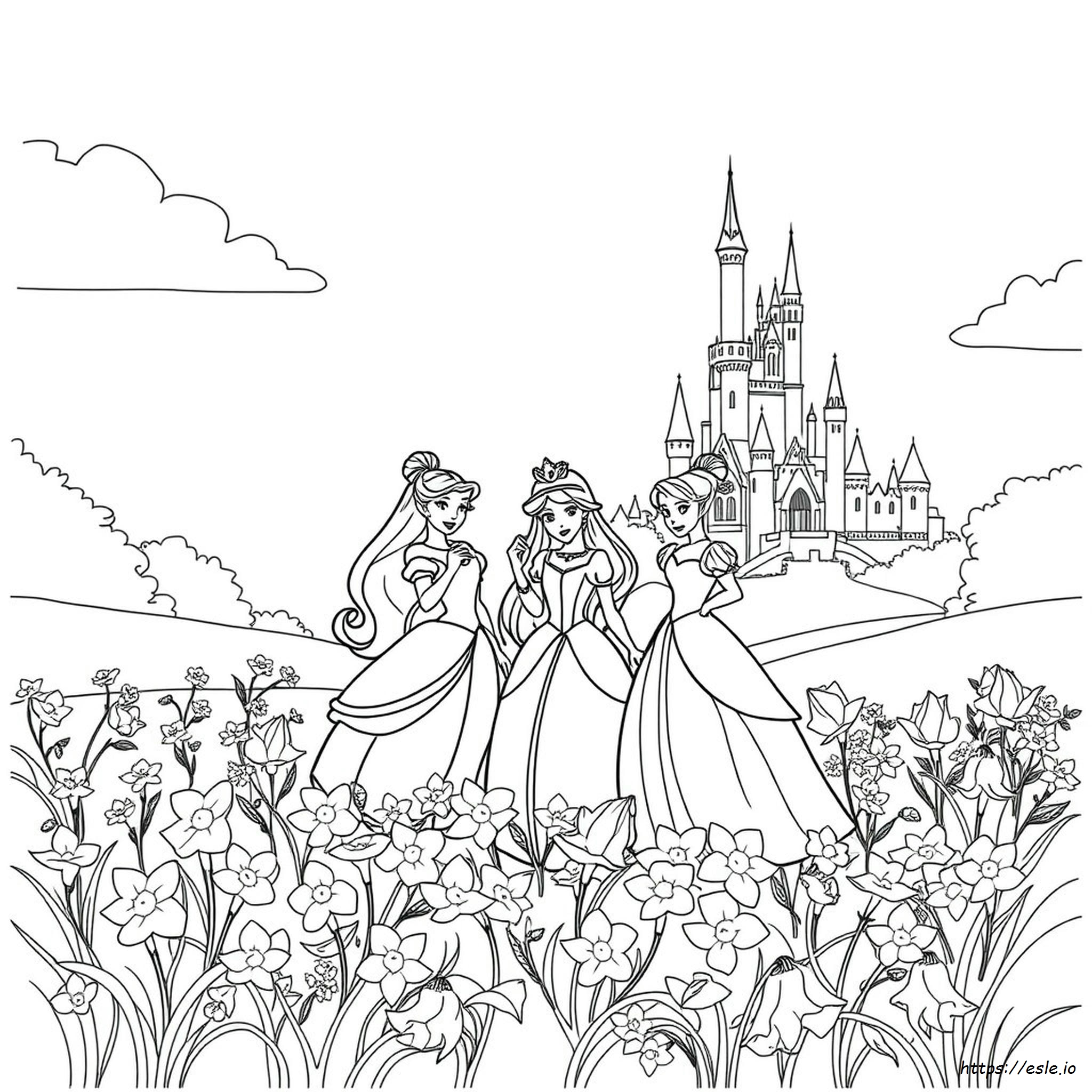 Free Online Coloring Pages Disney Princesses