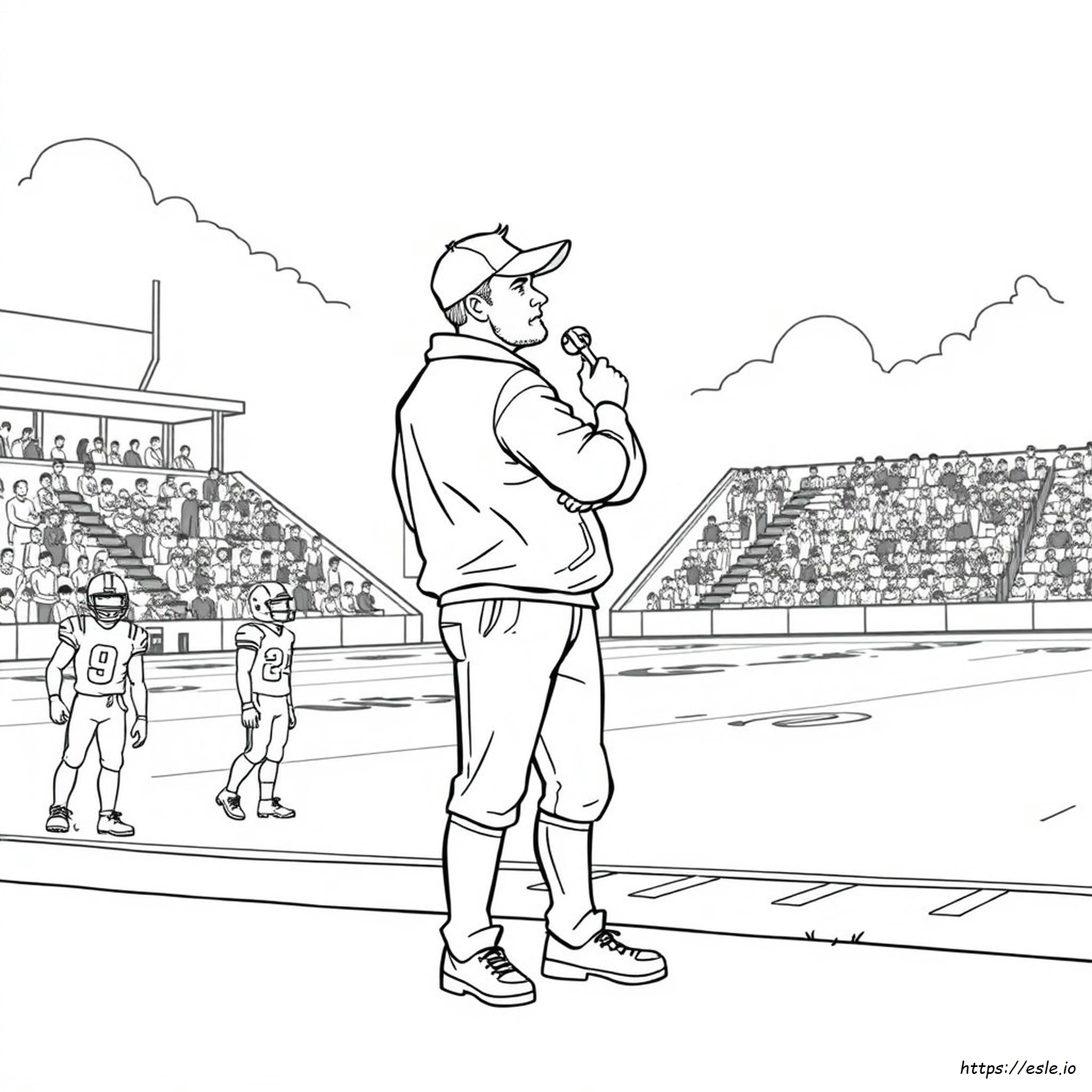 Football Coach Coloring Page