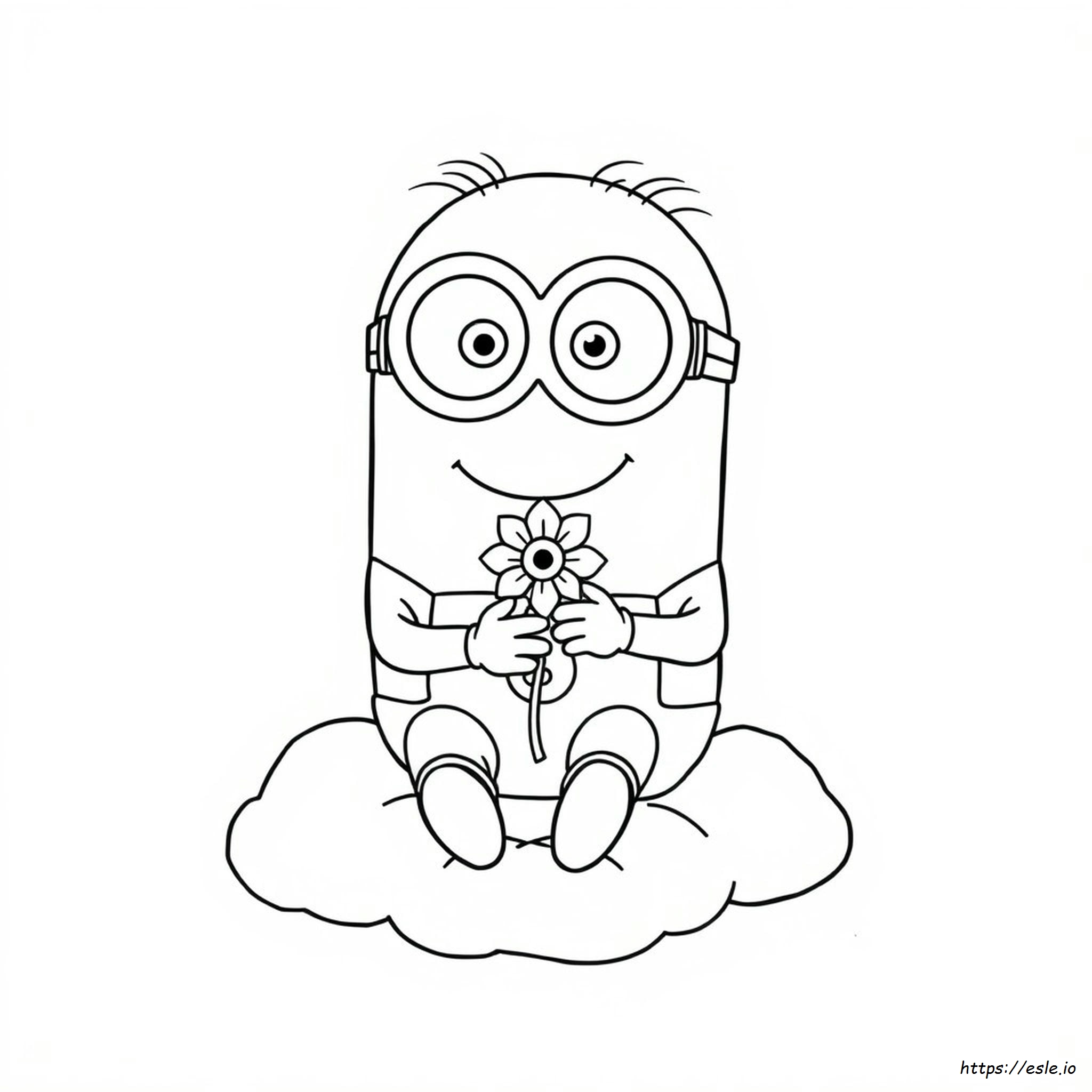 Easy Cute Minion Coloring Page - Free Printable PDF