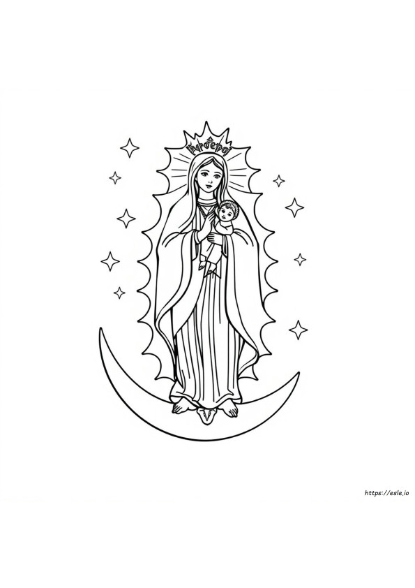 Dibujos Para Colorear De La Virgen De Guadalupe