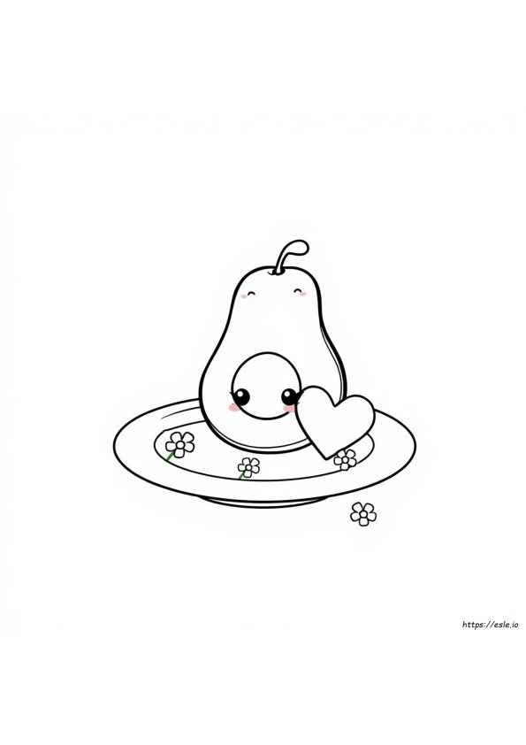 Kawaii Awokado Kolorowanka