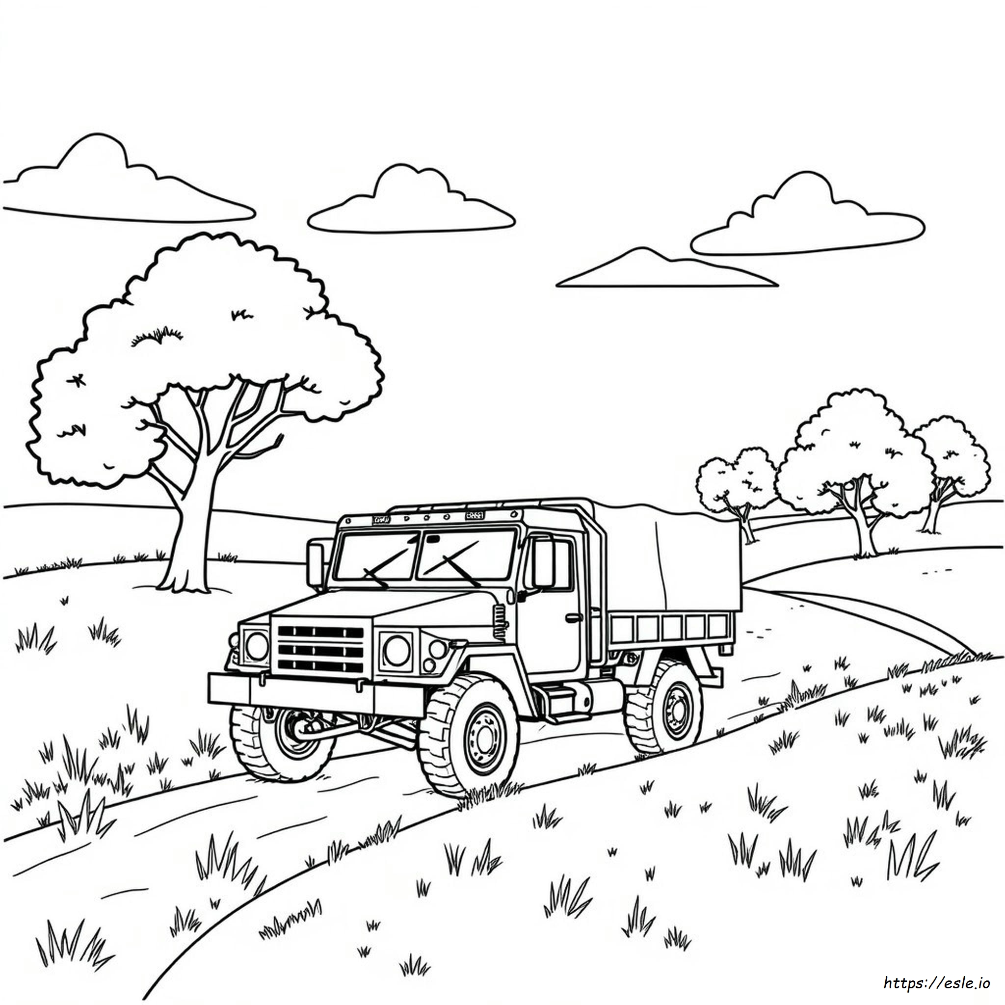 Army Truck Coloring Page