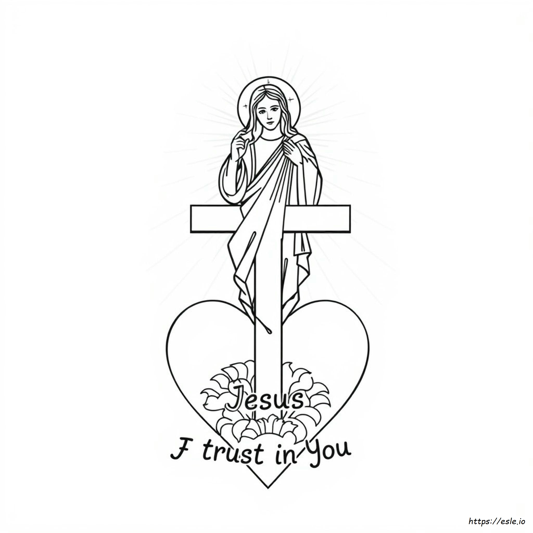 Divine Mercy Image Coloring Page