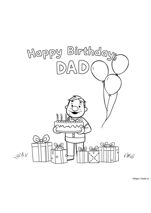 Dad Birthday Coloring Pages