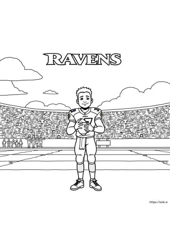 Lamar Jackson Coloring Pages Ravens