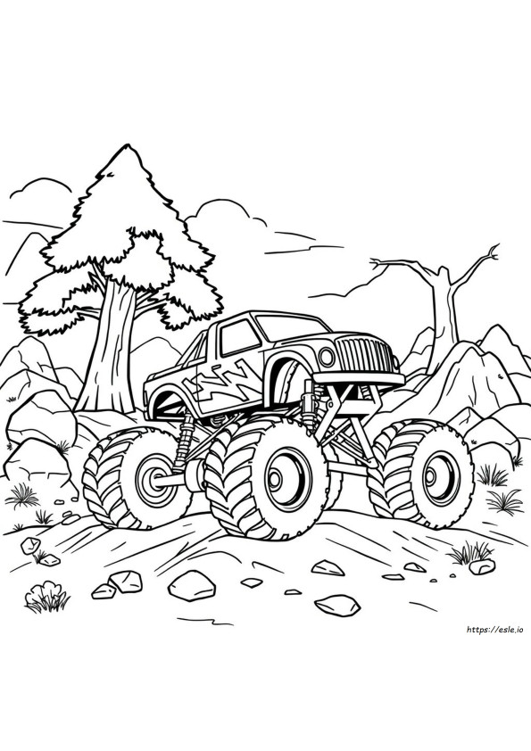 Monster Truck Coloring Sheet Printable