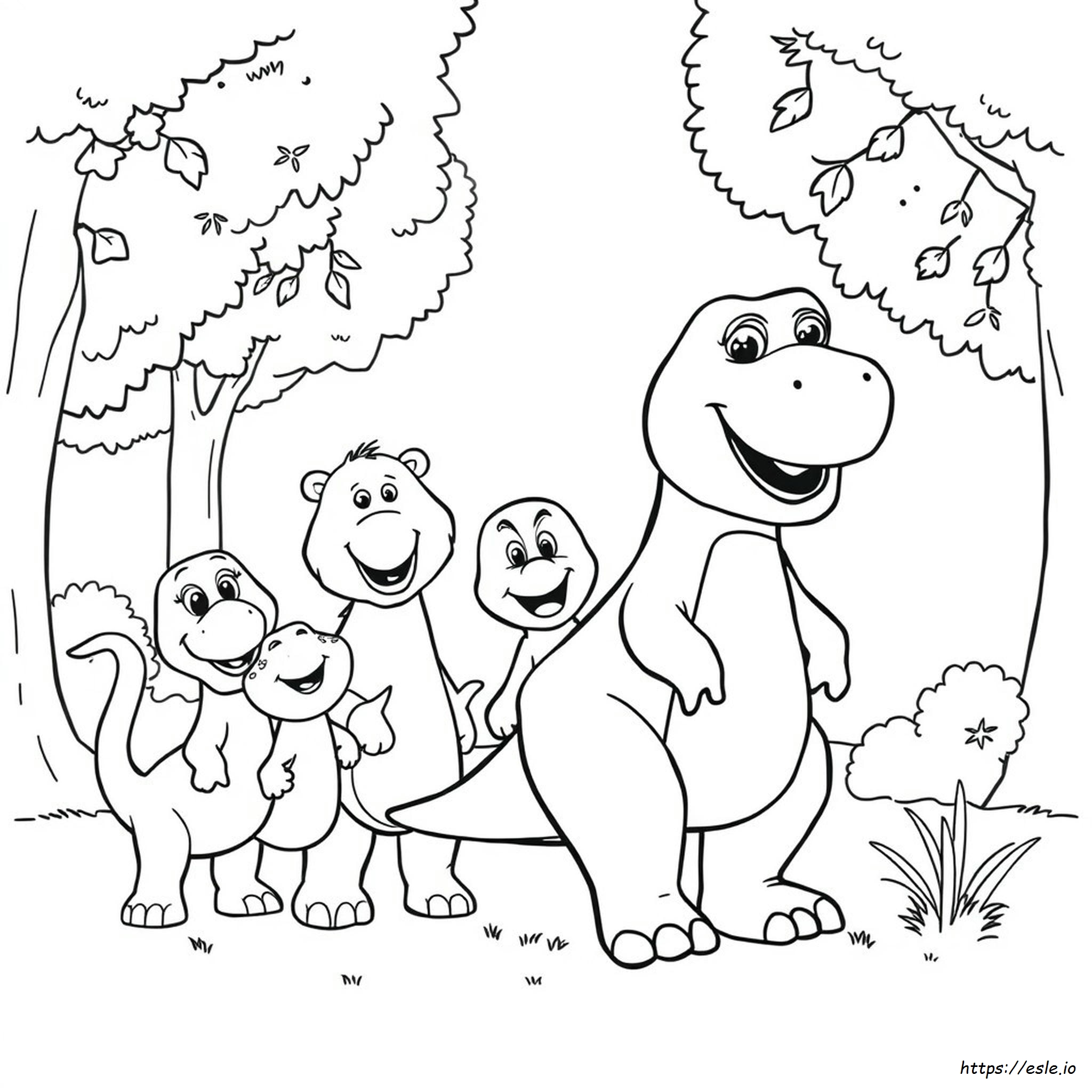 Barney And Friends Coloring Pages