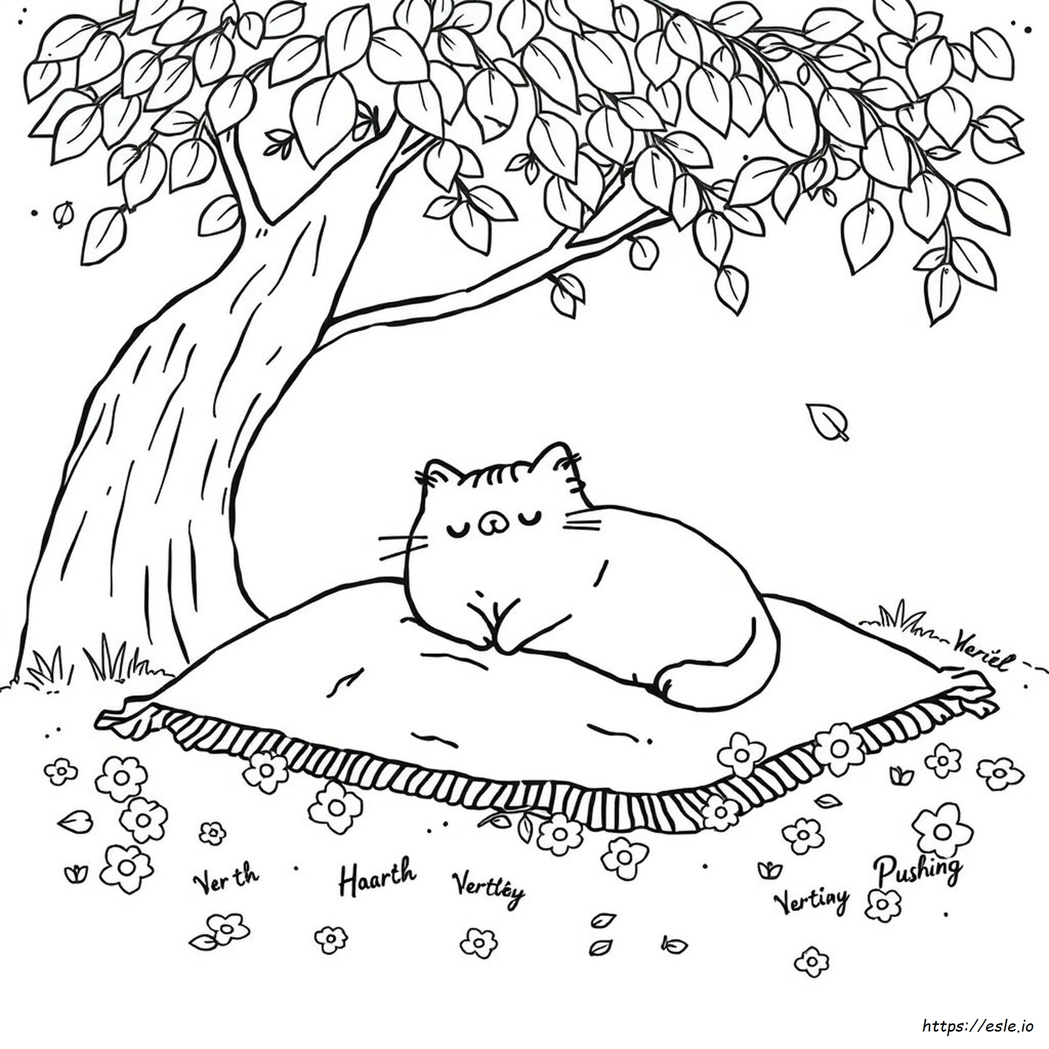 Gambar Mewarnai Pusheen