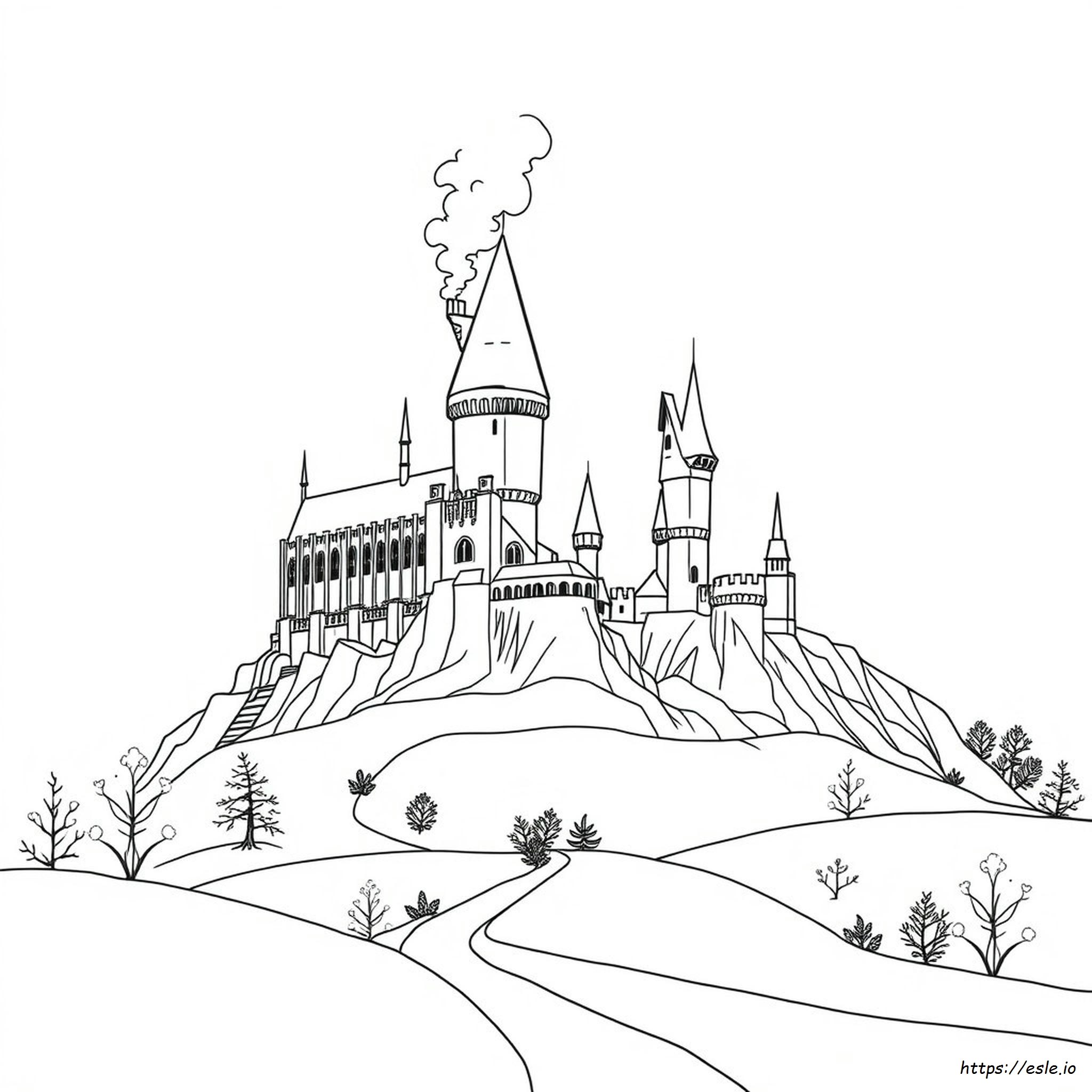 Hogwarts Castle Coloring Page