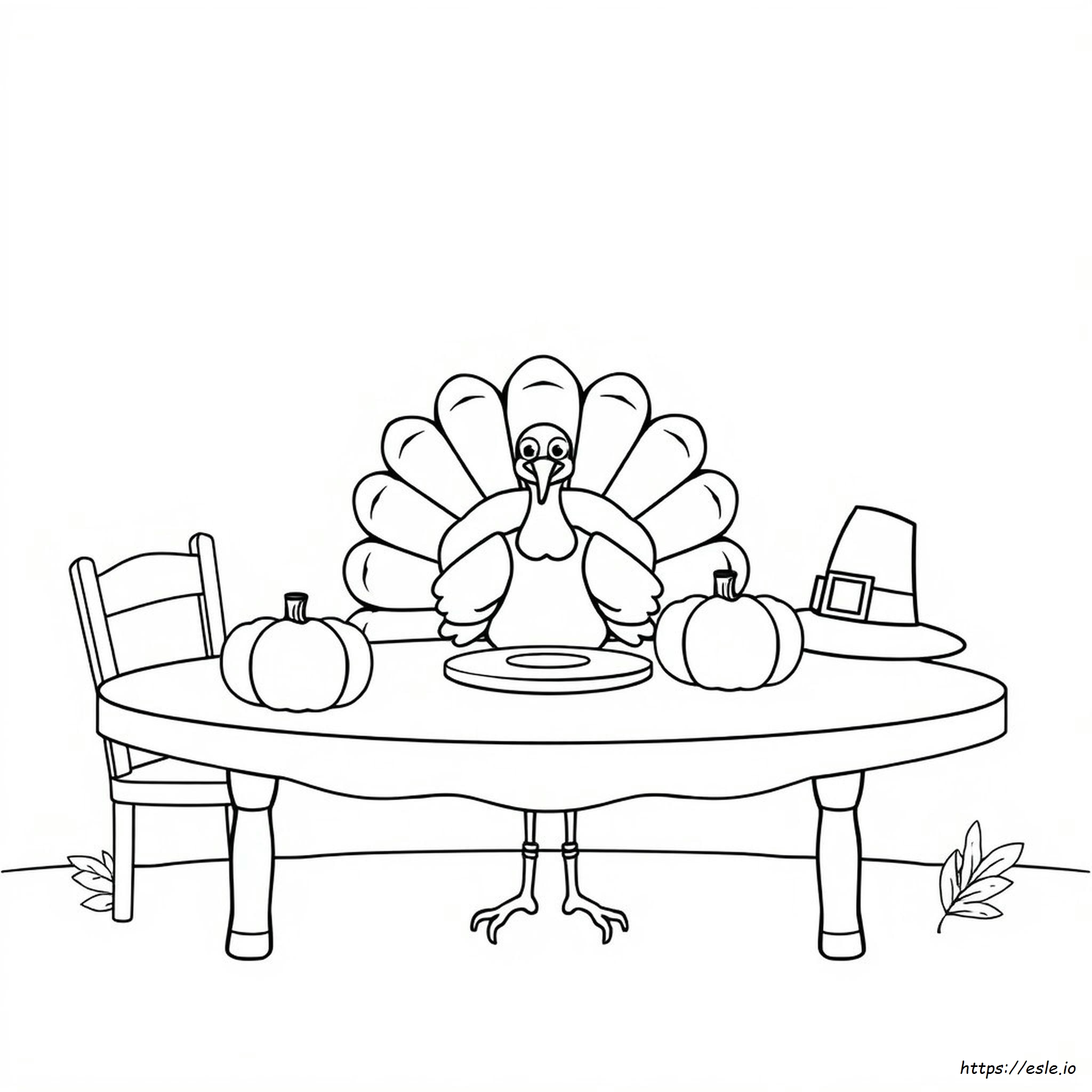 Gambar Mewarnai Thanksgiving Gratis untuk Dicetak