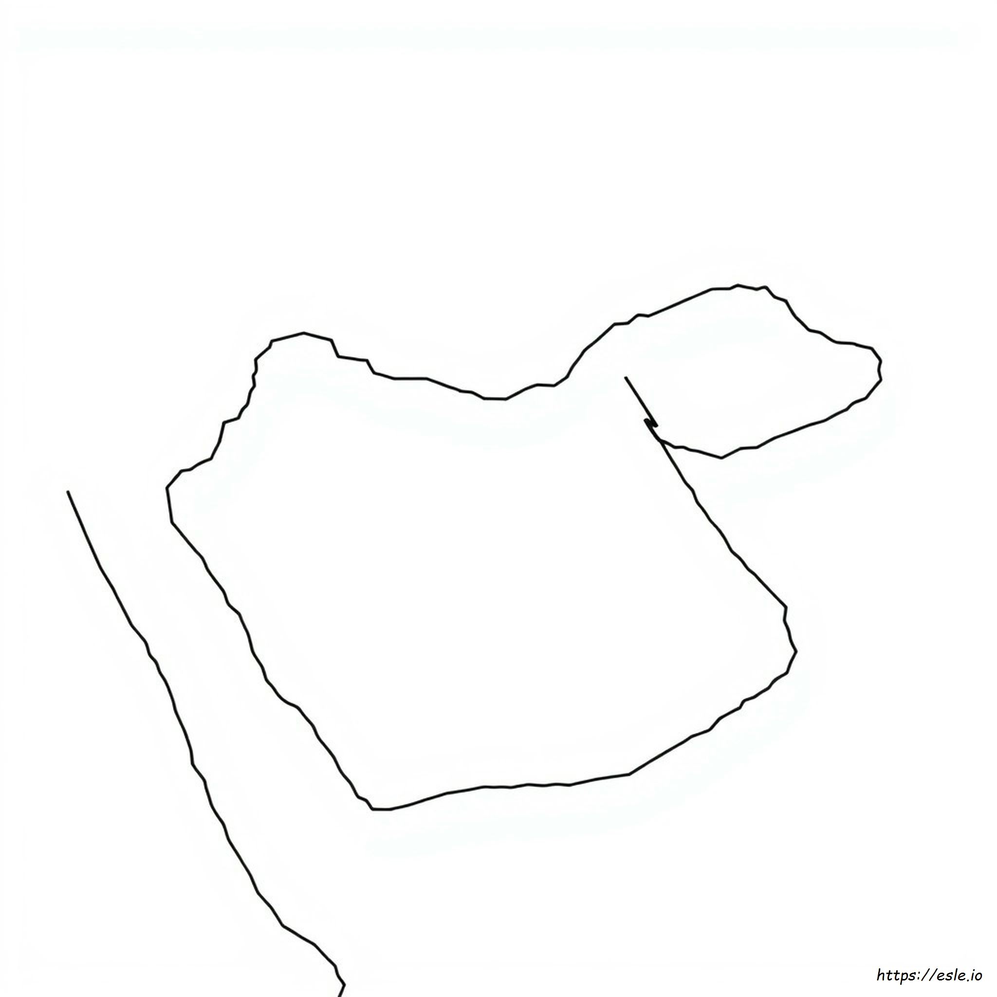 Outline Saudi Arabia Coloring Pages