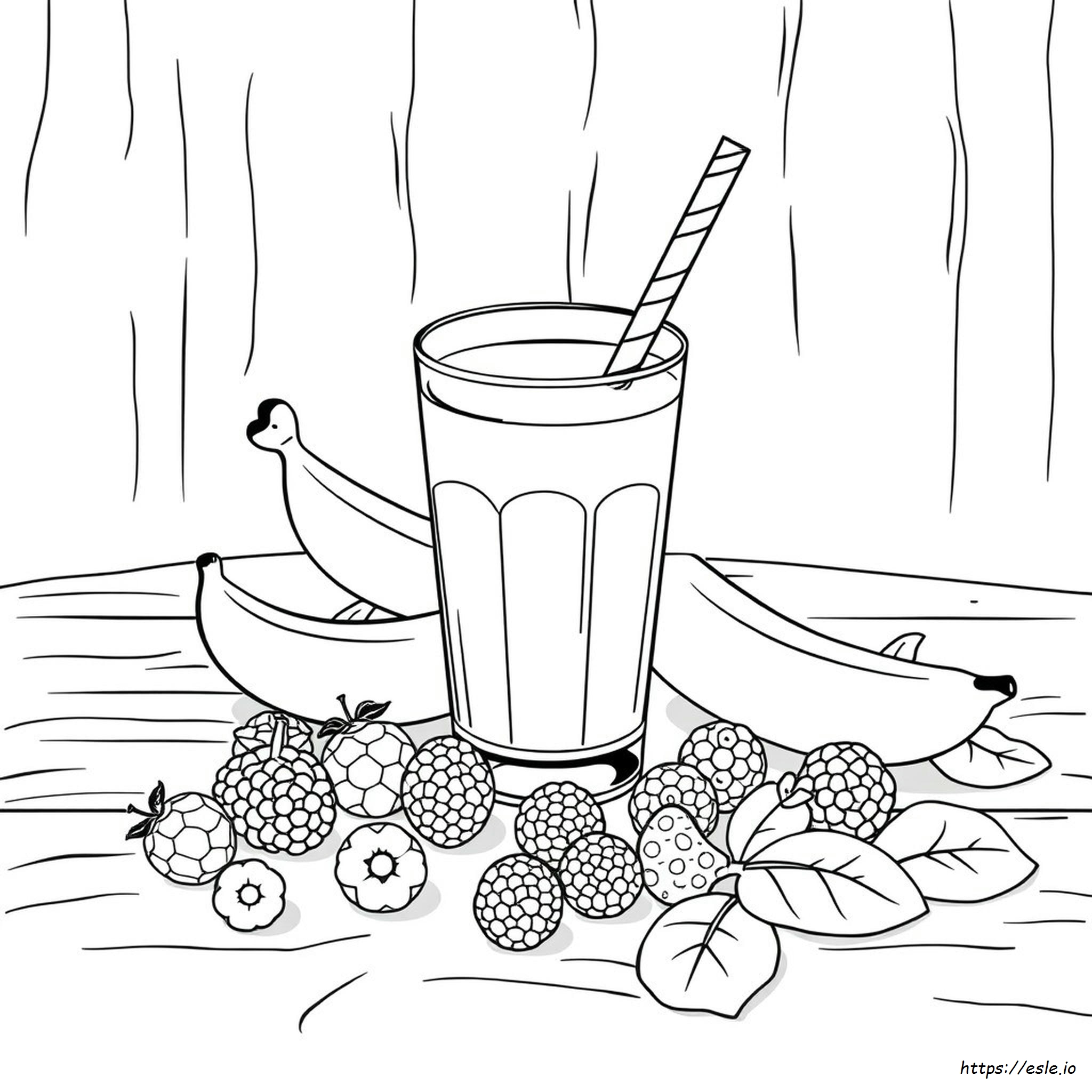 Smoothie Colouring Page