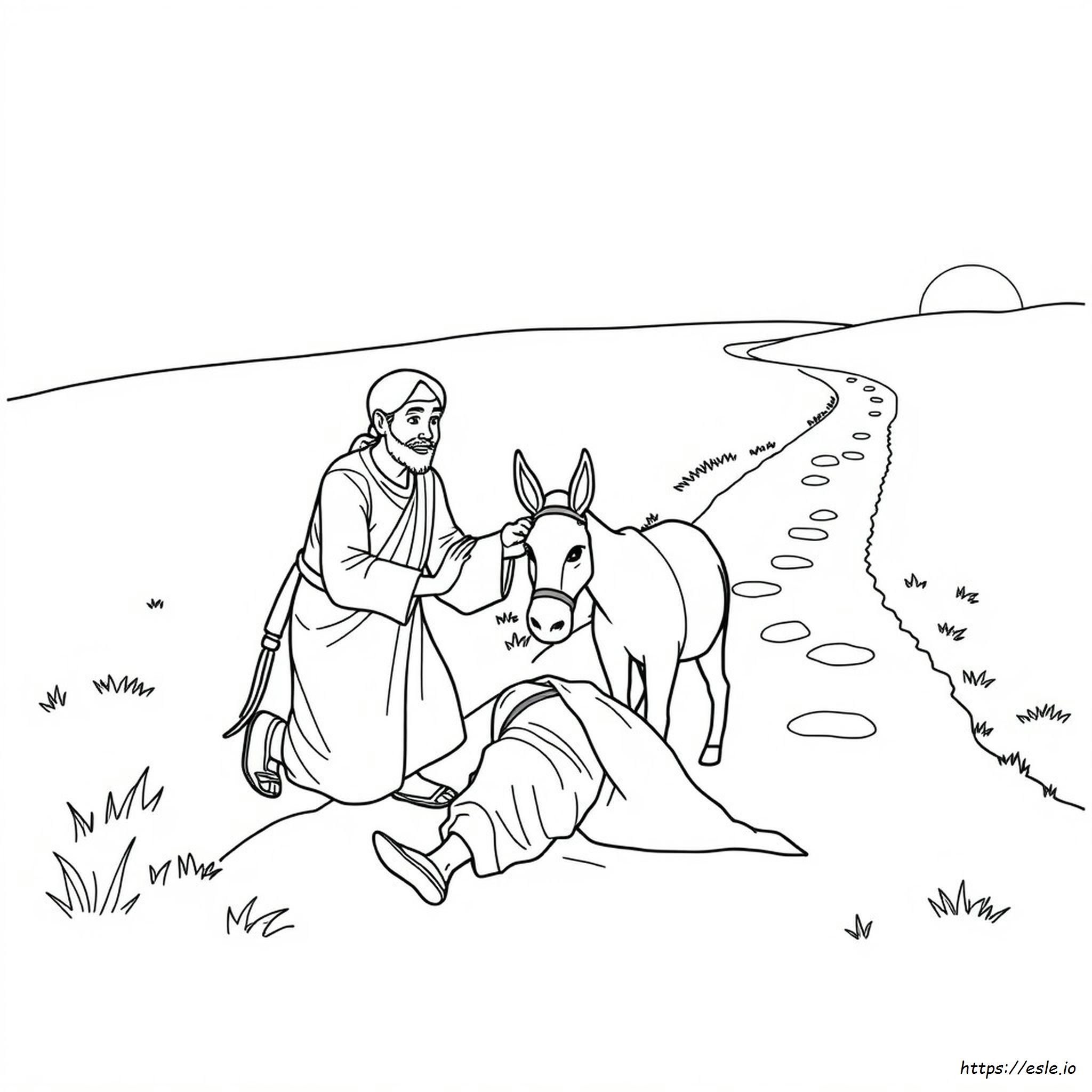 O Bom Samaritano Para Colorir