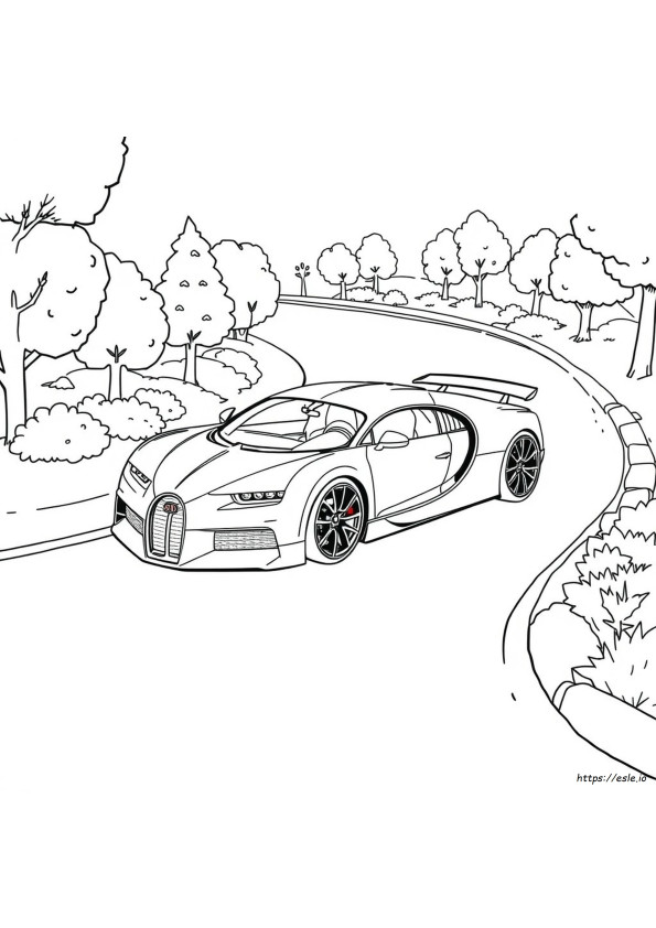Drawing Bugatti Chiron Coloring Pages
