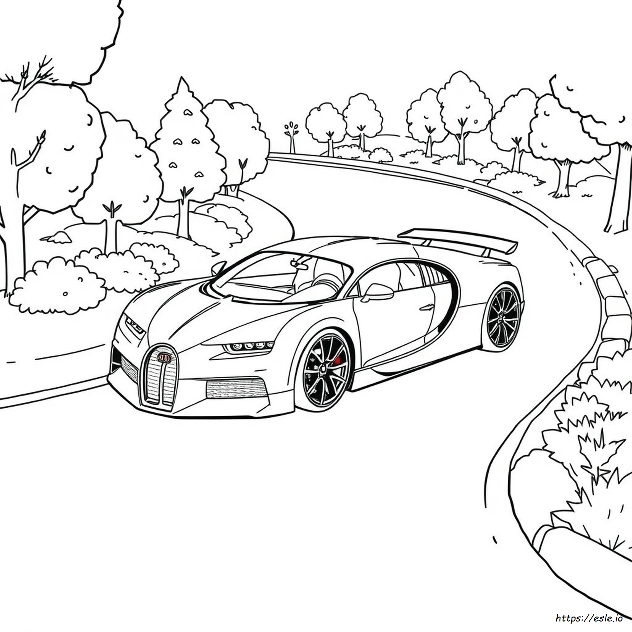 Drawing Bugatti Chiron Coloring Pages