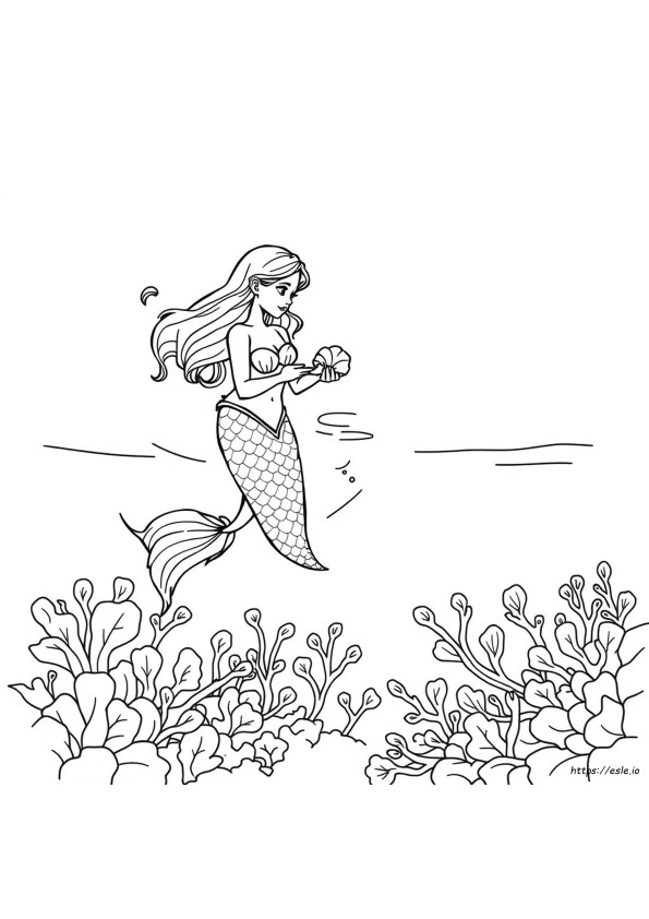 Detailed Mermaid Coloring Pages For Adults