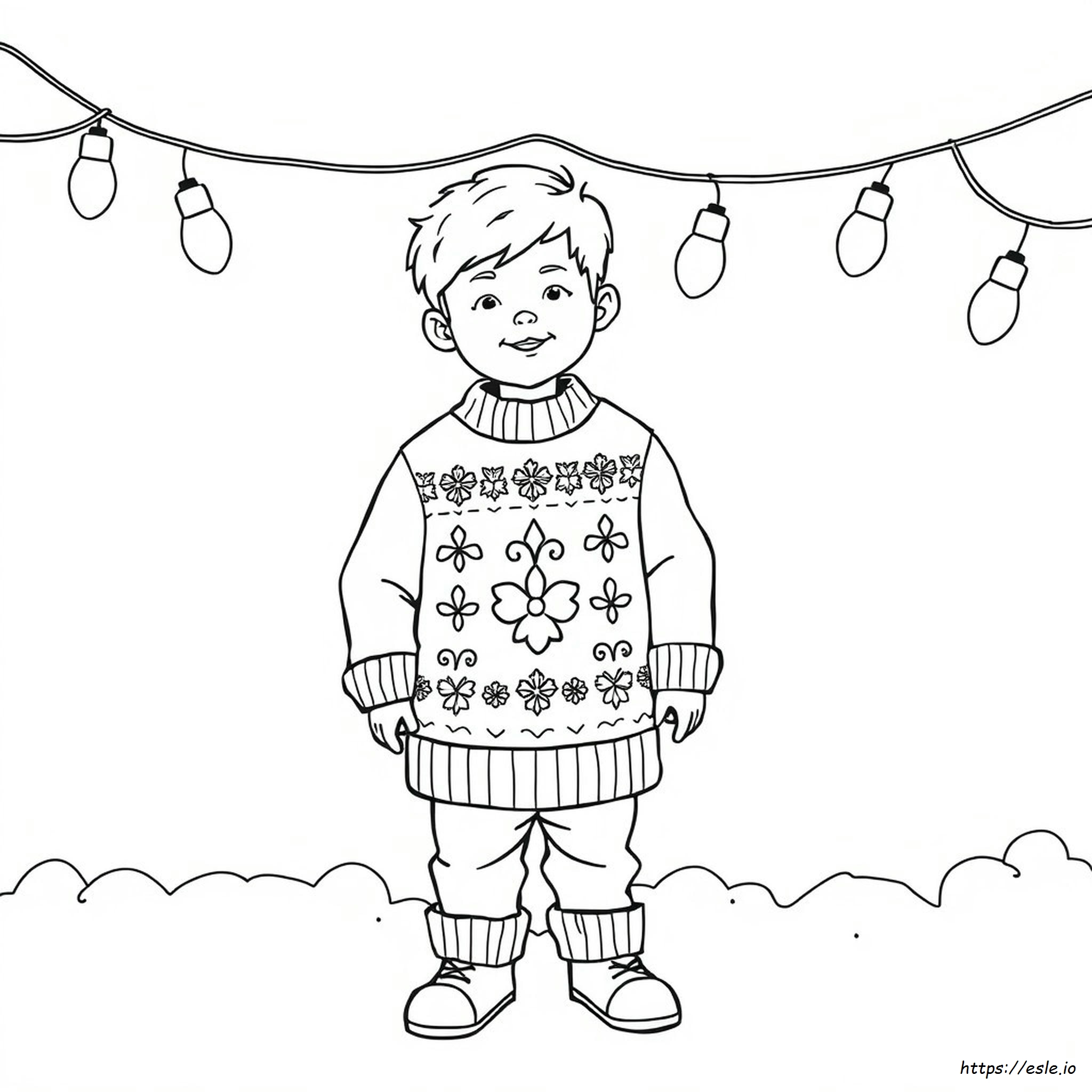 Free Printable Ugly Sweater Coloring Pages