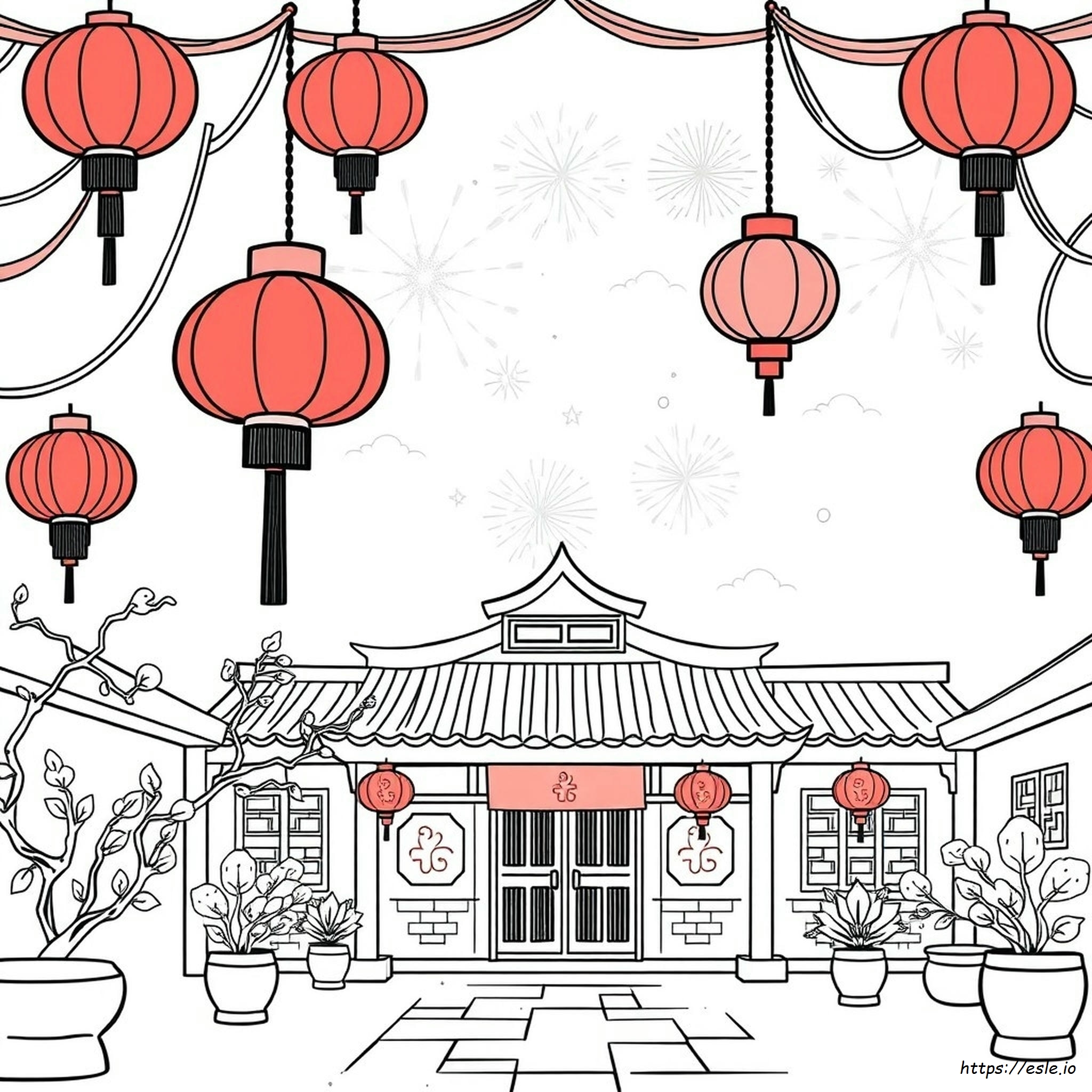 Chinese New Year Coloring Page - Free Printable