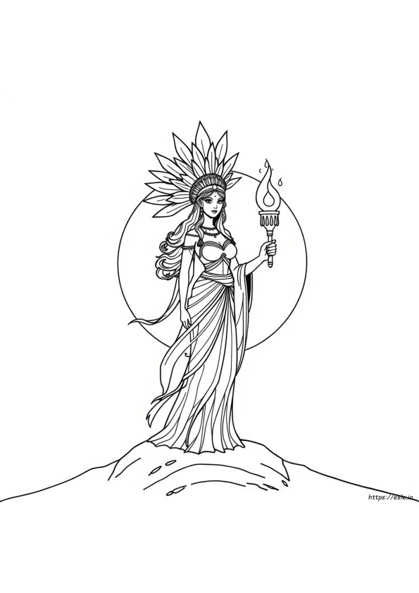 Moon Goddess Coloring Pages