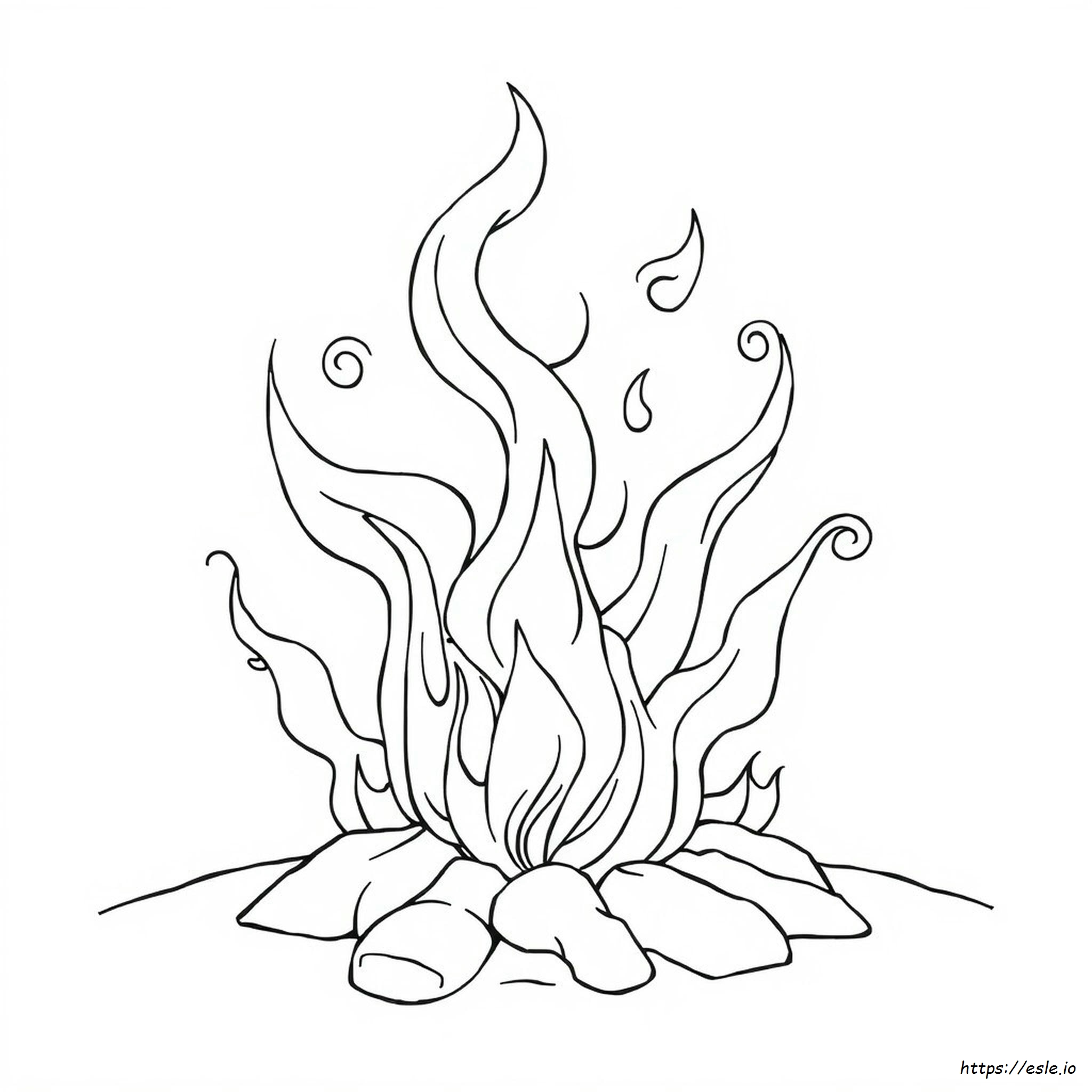 Fire Coloring Page - Free Printable for Kids