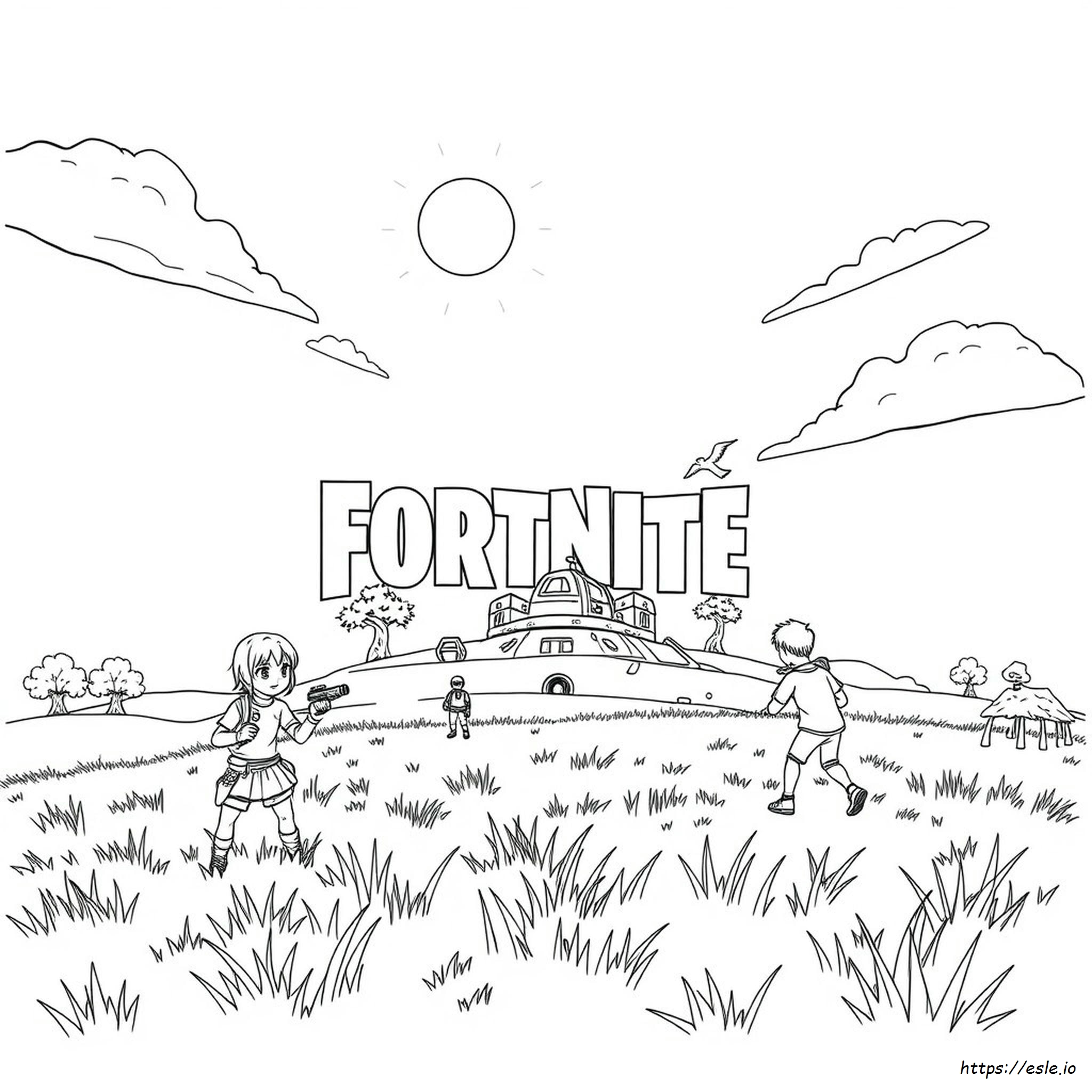 Fortnite Színező Lap - Ingyenes Nyomtatható PDF