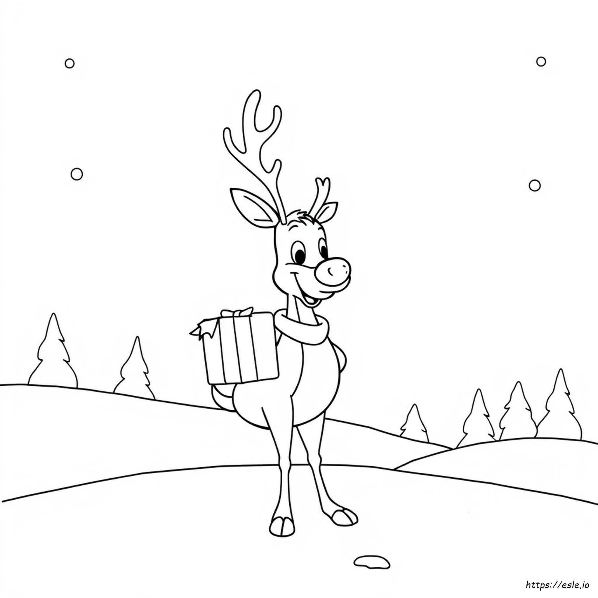 Buku Mewarnai Rudolph Si Rusa Berhidung Merah