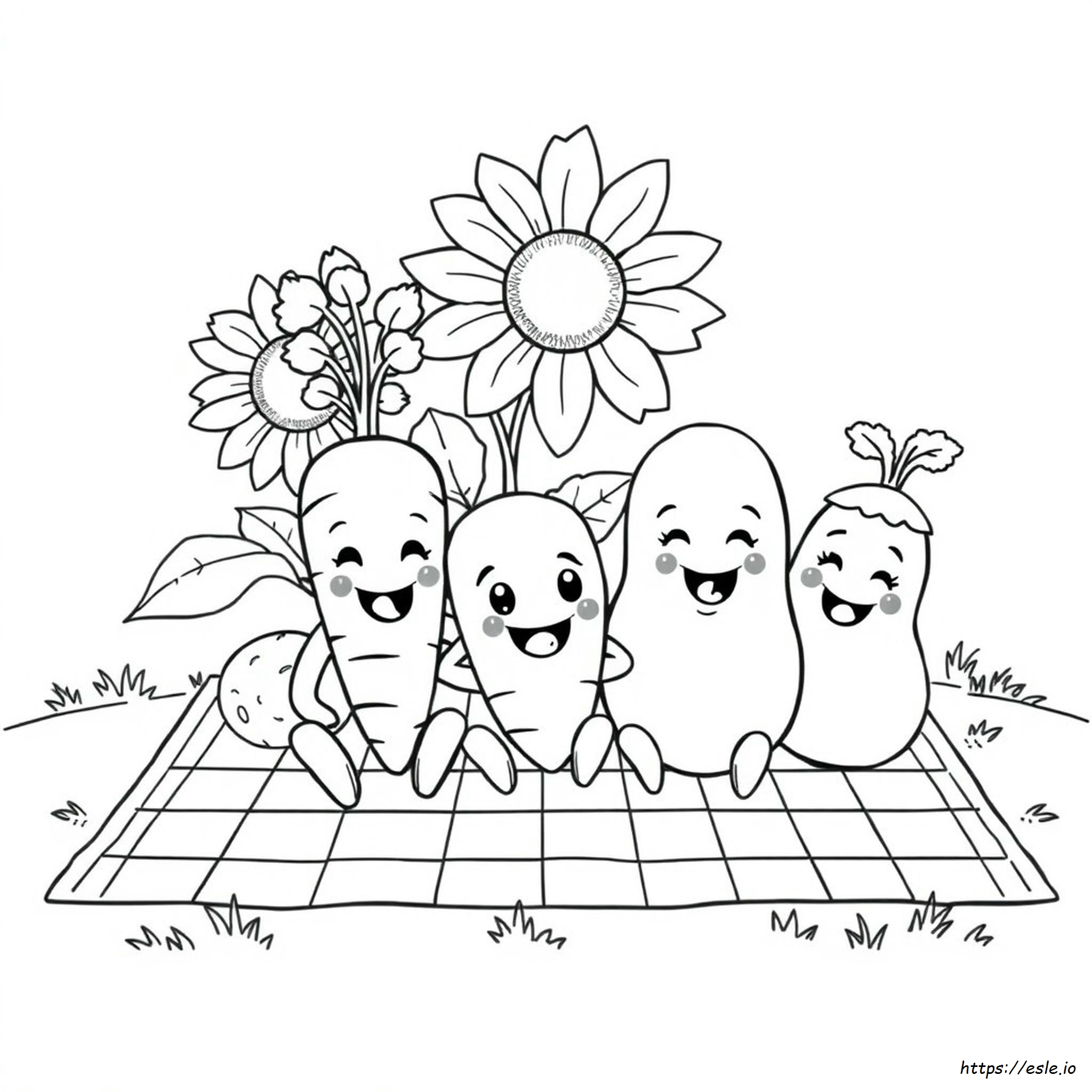 Preschool Vegetables Coloring