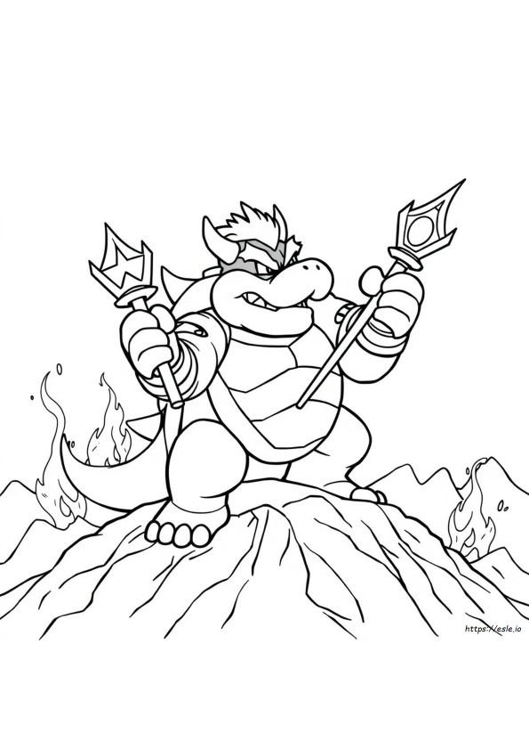 Bowser Scheletro Da Colorare