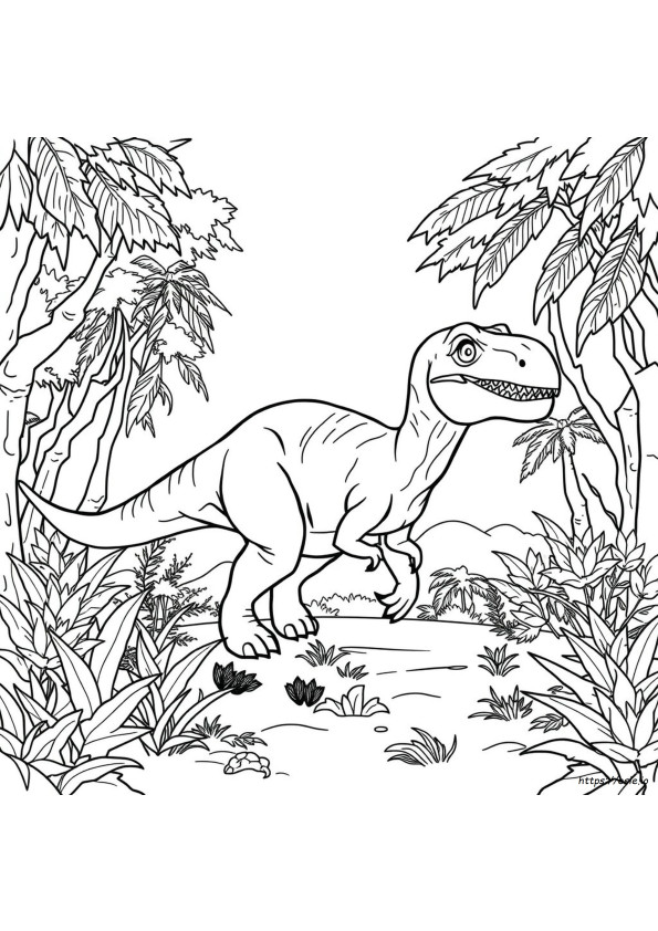Jurassic World Para Colorir Grátis